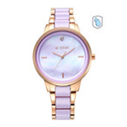 Titan Purple Ceramics Quartz Analog Dial Watch For Women – Ns95213kd02