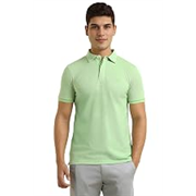 Allen Solly Men’s Pastel Shade Polo T‑Shirt | Bird’s Eye Knit Texture | Soft Cotton‑Blend | Regular Fit | Half Sleeves | Casual Everyday Wear