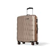 Aristocrat Comet Medium Polycarbonate Case 8-Wheel Trolley Bag, Champagne | Durable Case, Spacious Interiors, Combination Lock, Sturdy Zipper, Lightweight Travel Luggage, 3-Year Global Warranty