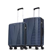 Aristocrat Airpro Set of 2 Cabin (Small Size) & Medium Size (Check-in) Hard Case Trolley Bags, 8 Wheels, Polypropylene Case Luggage, Combination Lock, Unisex, 3-Yr Global Warranty, Poseidon Blue | 8-Wheels, Polypropylene Case, Spacious, Combination Lock, Sturdy Zipper, Lightweight Travel Luggage, 3-Year Global Warranty