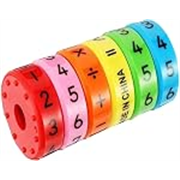 Magnetic Arithmetic Learning Toy for Kids Ages 7-10, Colorful Rotating Maths Puzzle Game for Addition, Subtraction, Multiplication and Division Practice at Home or School