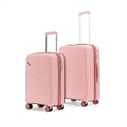 Meridian Set of 2 Trolley Bags Medium + Large Polypropylene Hard Suitcase, 8 Spinner Wheels, 2-Pocket Convipack,Recessed Number Lock for Men & Women Blossom Pink/MEGENTA Pink
