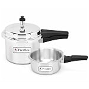 Prestlee 2L & 3L Aluminium Pressure Cooker Combo Outer Lid Non Induction