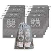 Shoe Bag for Travel & Storage|Water-Resistant Shoe Organizer for Men & Women|Foldable Shoe Cover for Luggage & Closet |Travel Accessories for Footwear Protection (Grey,Pack of 12)
