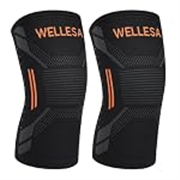 WELLESA NeoGrip 3D Knee Cap with Anti Slip (Medium), Knee Support Knee Cap for Men & Women | Pain Relief knee Brace Compression Knee Sleeve for pain relief vericose veins (Pack of 2) (S)