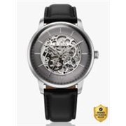 Titan Mechanical Automatic Round Grey Dial Black Leather Strap Analog Watch – For Men 90195SL02,NU90195SL02