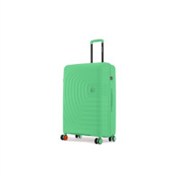 Nasher Miles Polypropylene Boston Hard-Sided Polypropylene 8 Spinner Wheel Check-in Luggage Summer Green 24 Inch |65Cm Trolley Bag Suitcase, Medium