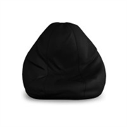Leatherette Bean Bag (with Beans) - XXXL, Black