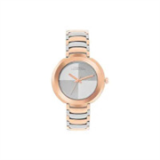 French Connection Silver-Grey Two- Tone Round Dial Anal..