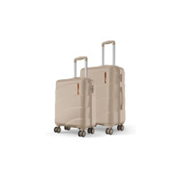 Safari Zuno Champagne Set of 2 Hard Side 8 Wheel Cabin..