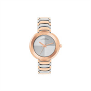 French Connection Silver-Grey Two- Tone Round Dial Anal..