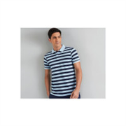 Amazon Brand - Symbol Men's Cotton Rich Striped Polo Ts..