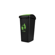 CELLO Plastic Swing-Lid Garbage Dustbin (48 Ltr, Green/..